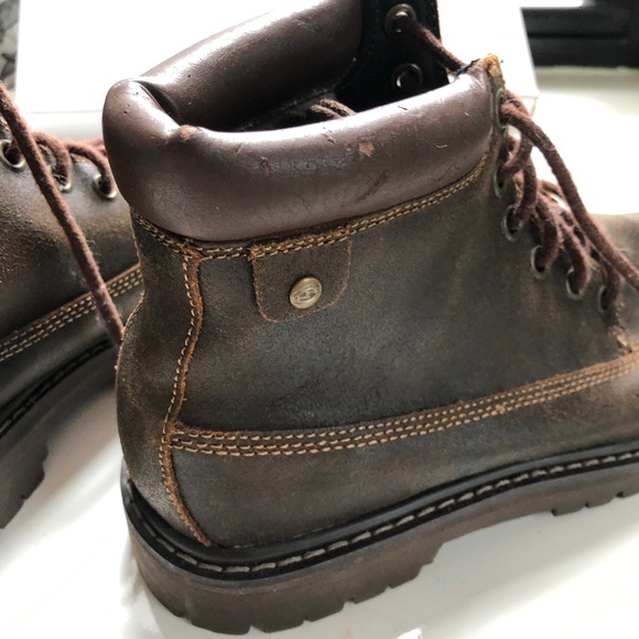 Skechers Authentics Big Bolt Leather Boots, Brown, 7.5 - Picture 9 of 11